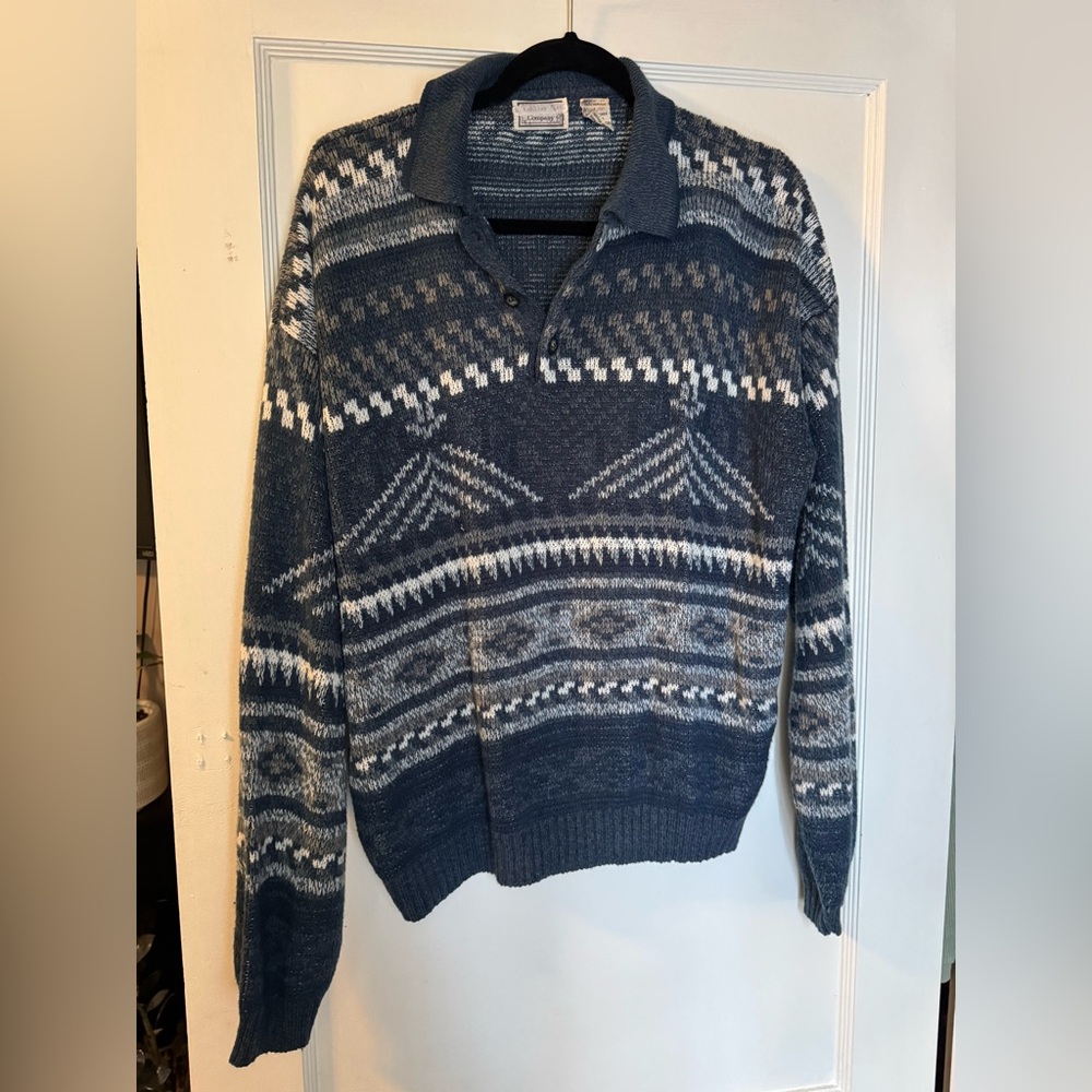 Vintage large quarter zip sweater
